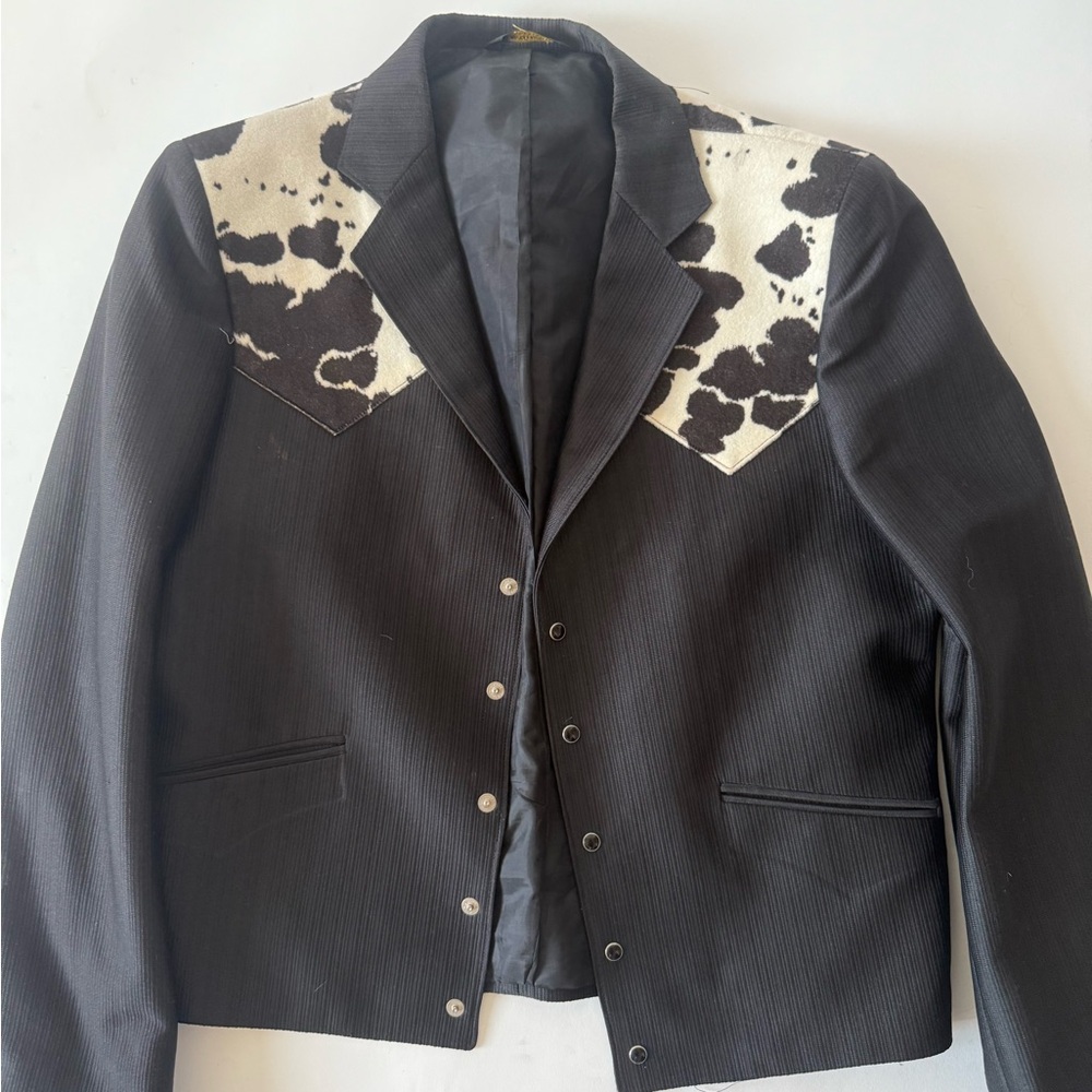 Cow Print Western Blazer